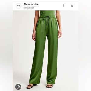 Satin Pull-On Wide Leg Pant, Abercrombie sz M